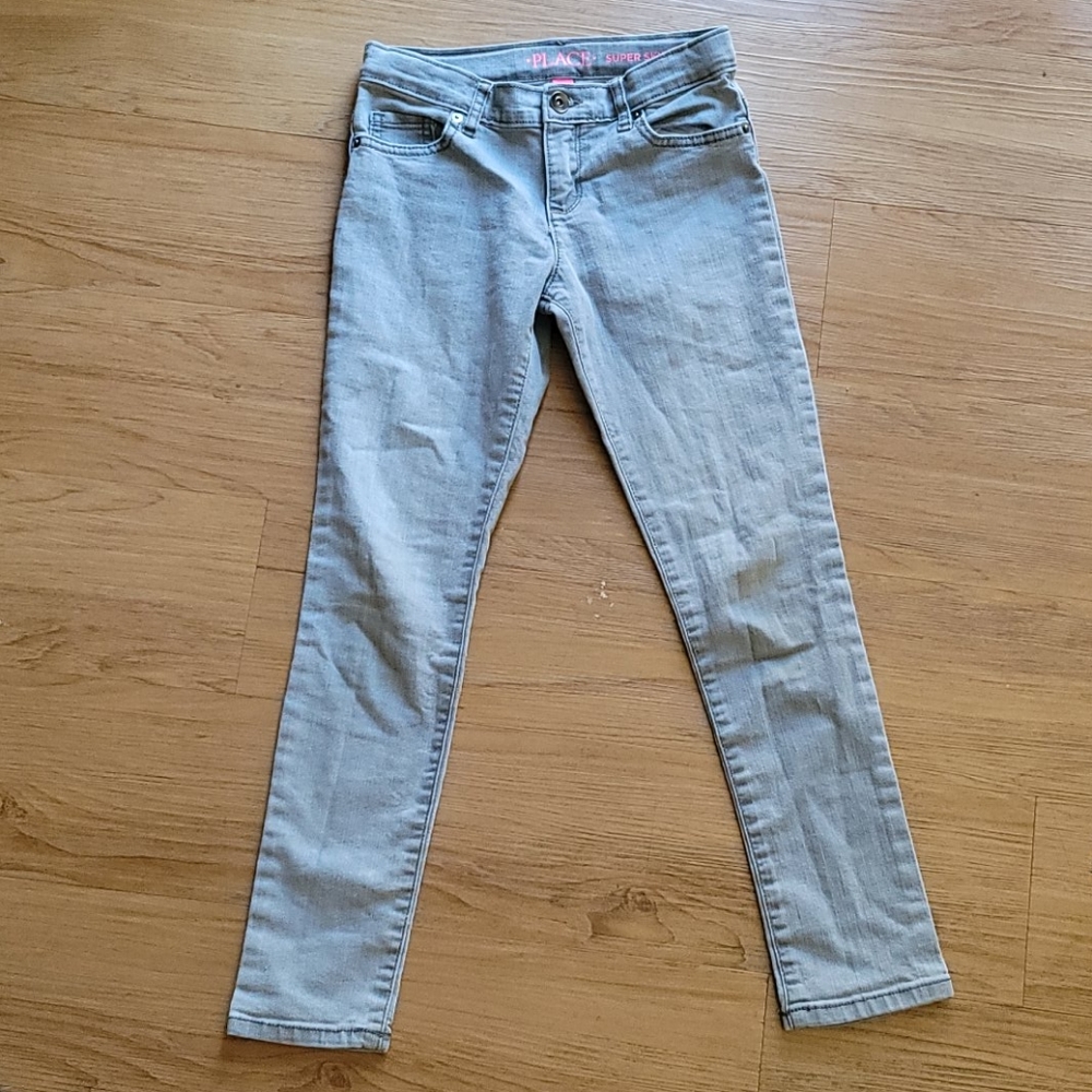 Childrens Place Super Skinny Girls Size 8 Gray